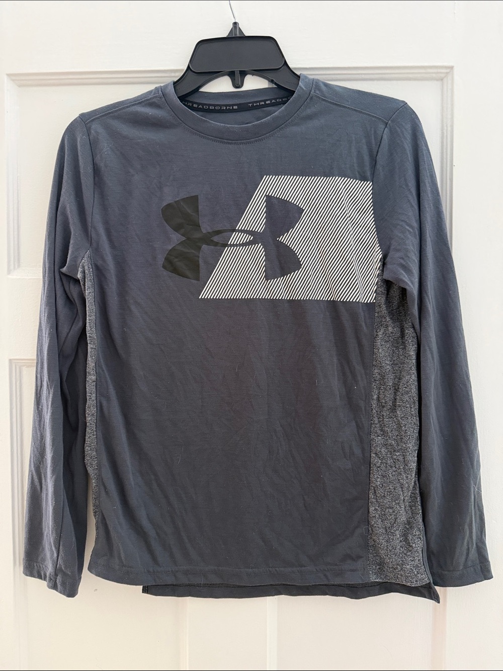 Under Armour Long Sleeve Logo Performance Shirt - Gray